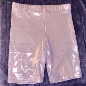Metallic Biker Shorts